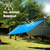 9.8 * 9.8ft Waterproof Outdoor Camping Tarp Awning Sunshade Hammock Tent Rain Shelter Picnic Mat Tarpaulin Canopy Beach Blanket-WAYBIKER
