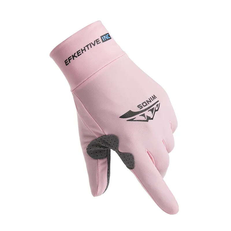 Outdoor Sports Cycling Gloves Man Summer Touchscreen Fishing Thin Ice Silk Breathable Running Fitness Driving Female Non-Slip-WAYBIKER