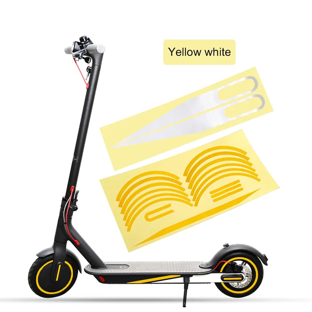 Body Warning Stickers for Xiaomi M365 Pro 1s PRO 2 Electric Scooter Reflective Sticker Cover Wheel Sticke Parts-WAYBIKER