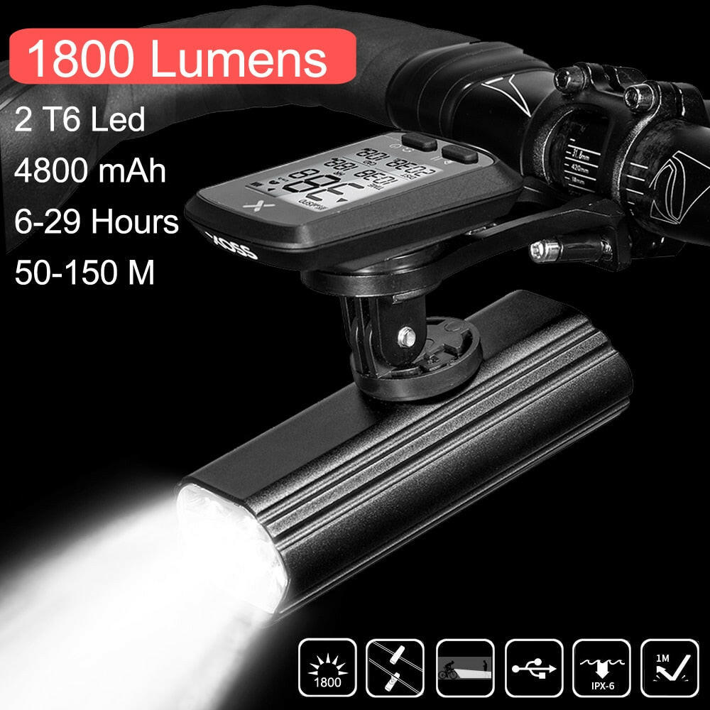 NEWBOLER Bike Light Hoisting Headlights Multifunctional Holder Powerful Flash Light USB Charing Led Bicycle Front Light Garmin-WAYBIKER