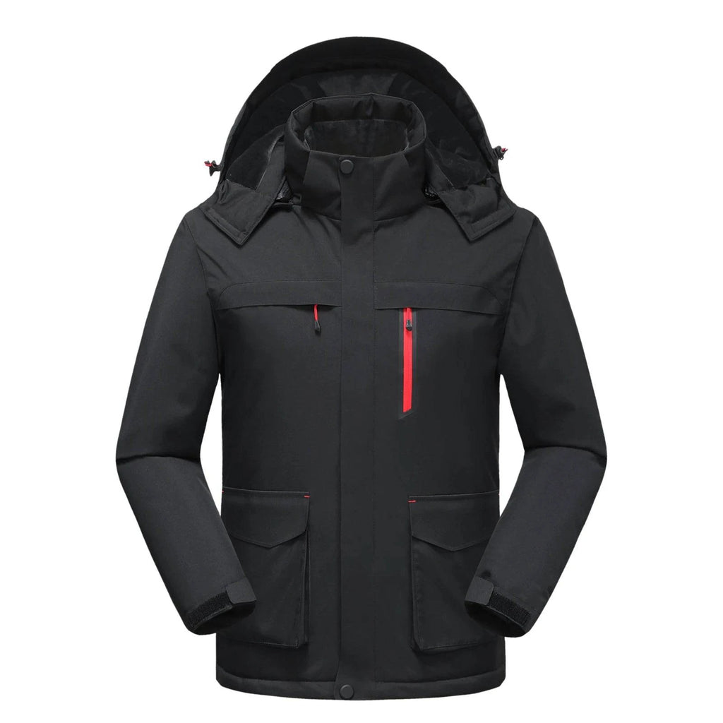 2021 New Heated Jacket with Detachable Hood Winter Warm Heating Jackets Waterproof Rain Coat Windbreaker Clothing Jacket Men-WAYBIKER