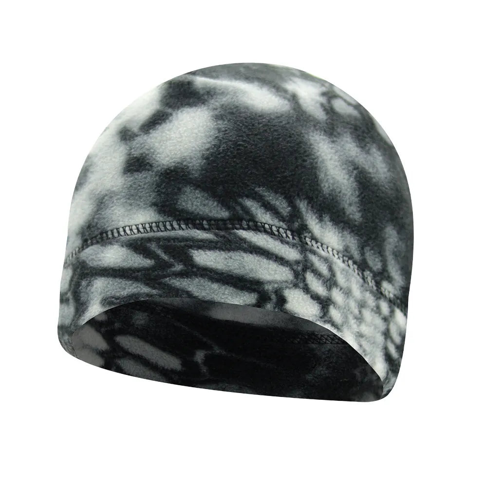 Winter Cap for Men Beanie Marine Corps Tactical Camouflage Thickened Women Military Warm Sports Windproof Elastic Polar Fleece-WAYBIKER