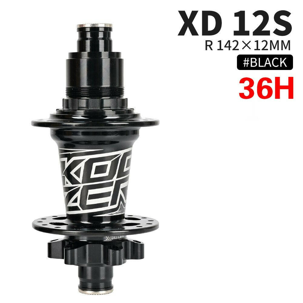 Koozer bicycle Hub 28 32 36Holes XM490 XX1 XD Cassette Body Hubs Sealed 4 Bearing Mountain Bike Rear Hub 10*135mm QR 12*142mm-WAYBIKER