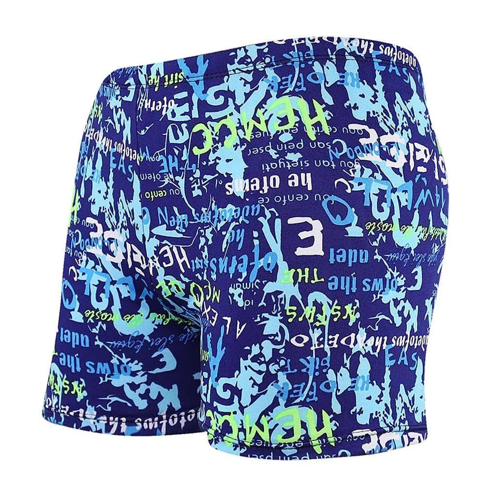 Men's Swimming Trunks Quick Dry Breathable Swimsuit High Elastic Boxer Swimwear Underwear for Summer Beach Surfing Water Sports-WAYBIKER