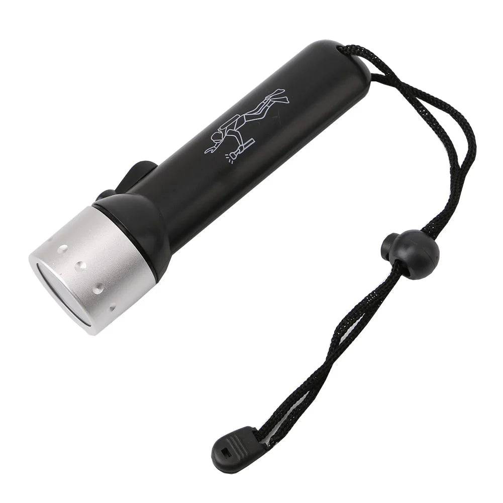 Diving Flashlight Super Bright 2000LM Q5 Waterproof Underwater Flash Deep Diving Snorkeling LED Diving Light Equipment-WAYBIKER