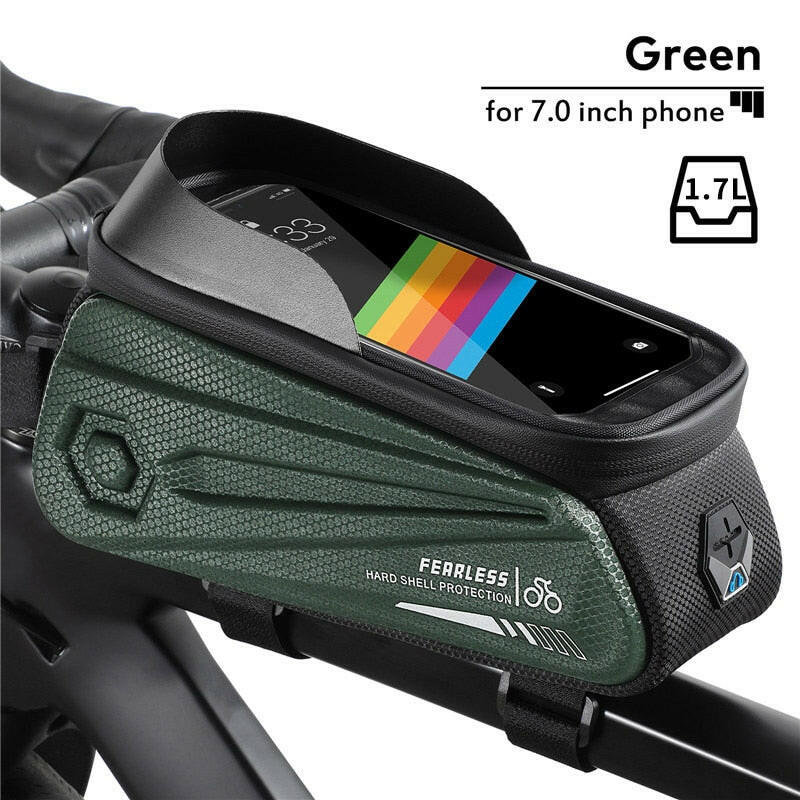 WEST BIKING Waterproof Bicycle Bag 7.0 Inch Sensitive Touch Screen Phone Bag MTB Road Bike Front Frame Bag Cycling Accessories-WAYBIKER