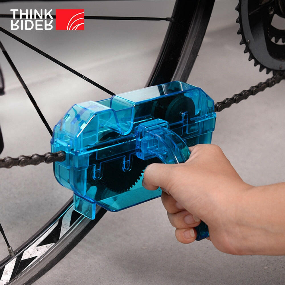 ThinkRider Portable Bicycle Chain Cleaner Bike Brushes Scrubber Wash Tool Mountain Cycling Cleaning Kit Outdoor Accessory