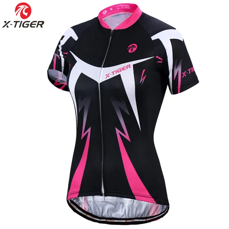 X-Tiger Pro Summer Women Cycling Clothing MTB Bike Clothing Bicycle Wear Clothes Ropa Ciclismo Girls UV400 Cycling Jersey-WAYBIKER