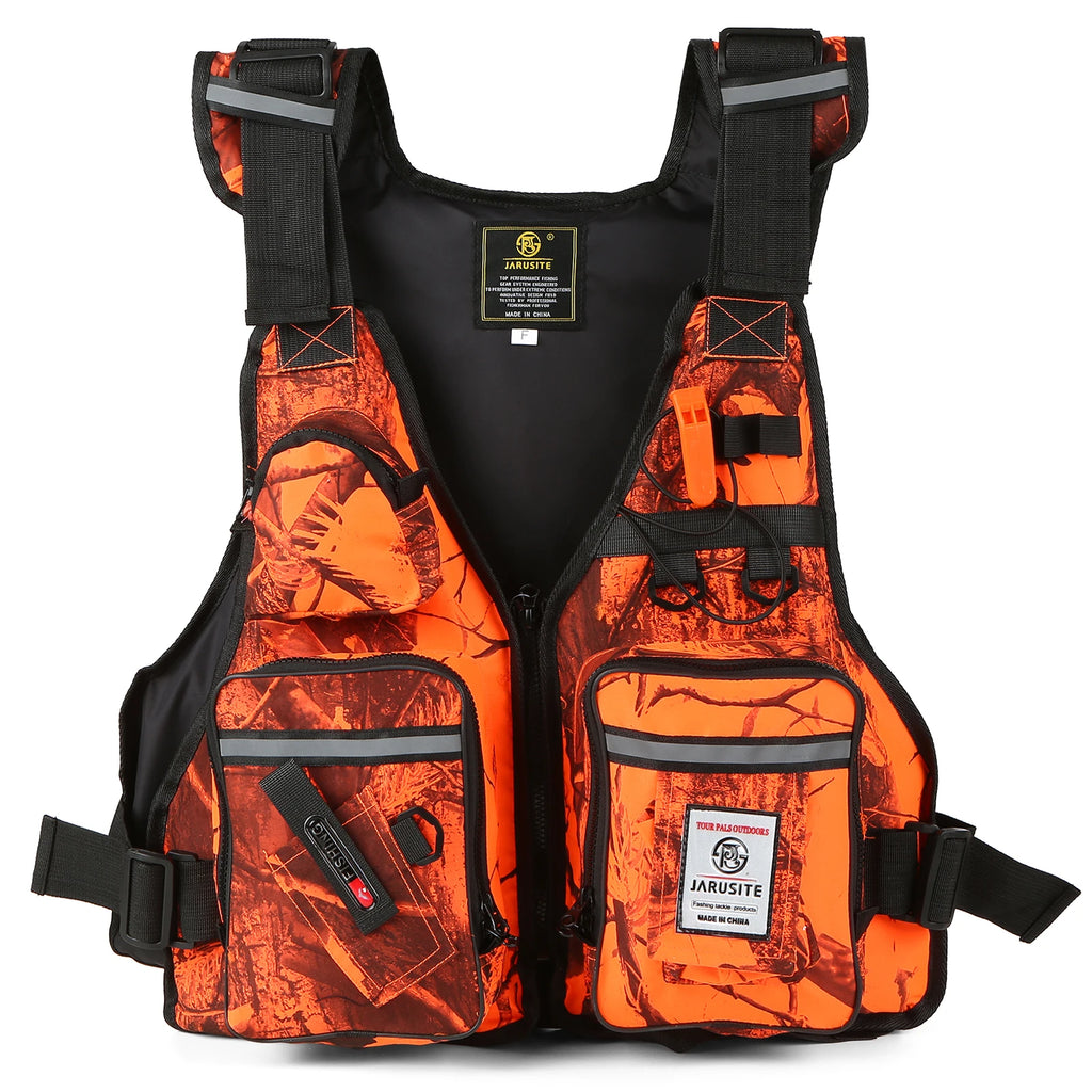 Men Professional Life Jacket Buoyancy Suit Portable Fishing Vests Multi-Pockets Waterproof Sea Fishing Adjustable Vest 2022 New-WAYBIKER
