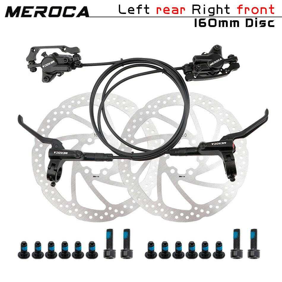 MEROCA Bicycle Brake Hydraulic Disc Bicycle Oil Mountain Bike Brake Front Rear Bike Caliper Clamp Cycling Parts-WAYBIKER