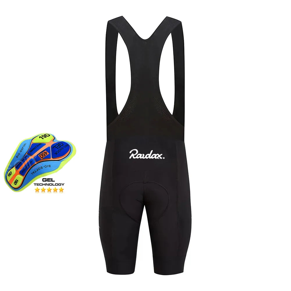 Raudax Cycling Bib Shorts 2022 Men Sports Team Mtb Cycling Black Bib Shorts Women's Bicycle Riding Shorts Sports Running Shorts-WAYBIKER