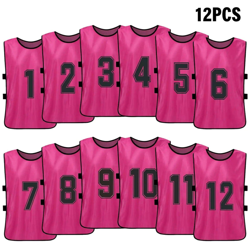Soccer Pinnies Quick Drying Football Team Jerseys Youth Sports Scrimmage Soccer Team Training Numbered Bibs Practice Sports Vest-WAYBIKER