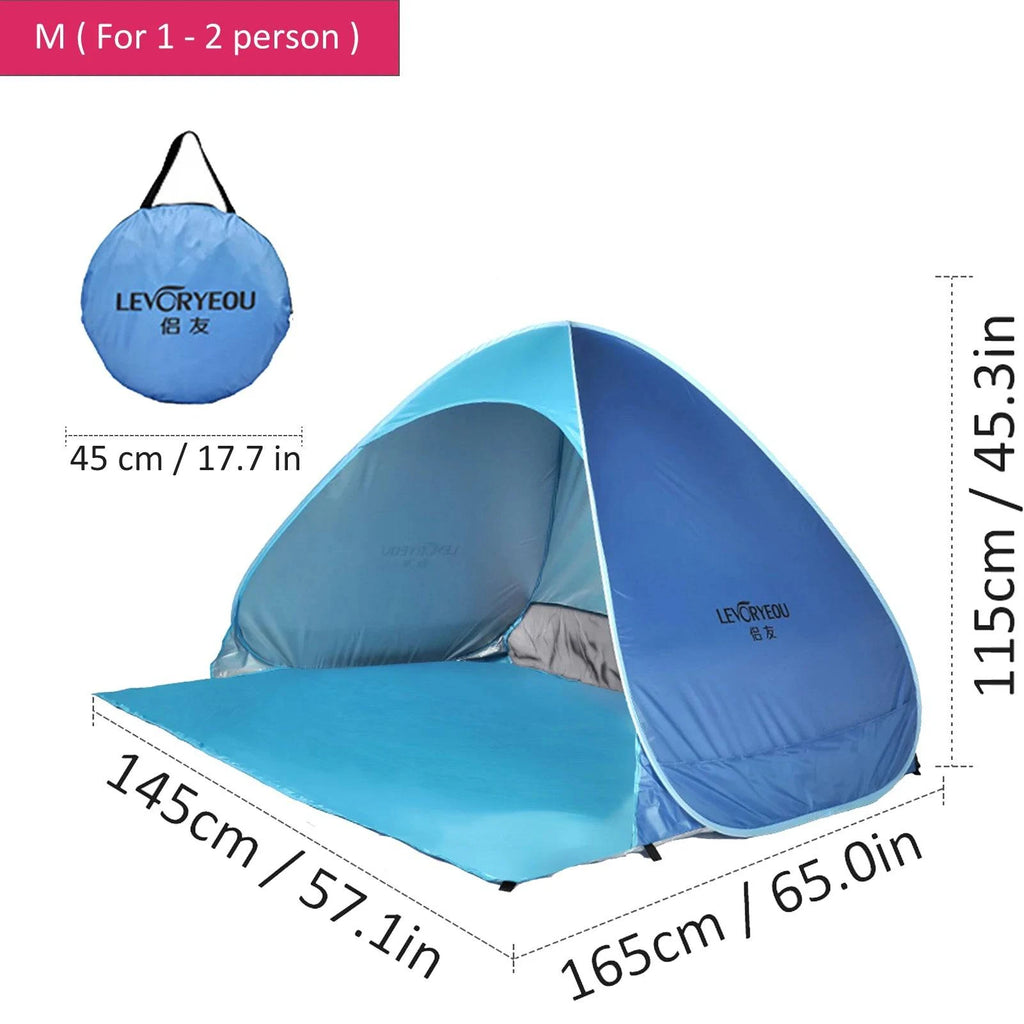Automatic Camping Tent Ship From RU Beach Tent 2 Persons Tent Instant Pop Up Open Anti UV Awning Tents Outdoor Sunshelter-WAYBIKER