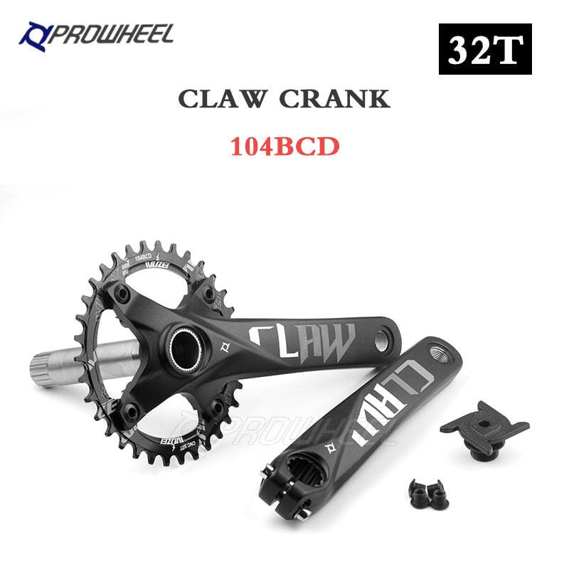 PROWHEEL 104BCD 175mm 170mm Cranks 30/32/34/36/38/40/42/44/46/48/50/52T Sprocket Bottom Bracket Mountain Bicycle Crankset-WAYBIKER