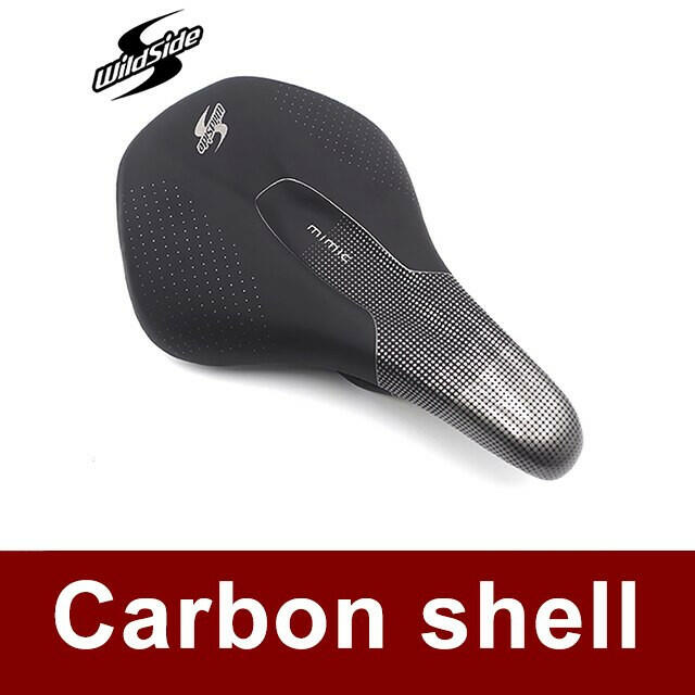 Wildside Ultralight Bicycle Full Carbon Saddle MTB Road Bike vtt racing seat Wave Saddle Super Light Leather Cushions 143 155mm-WAYBIKER