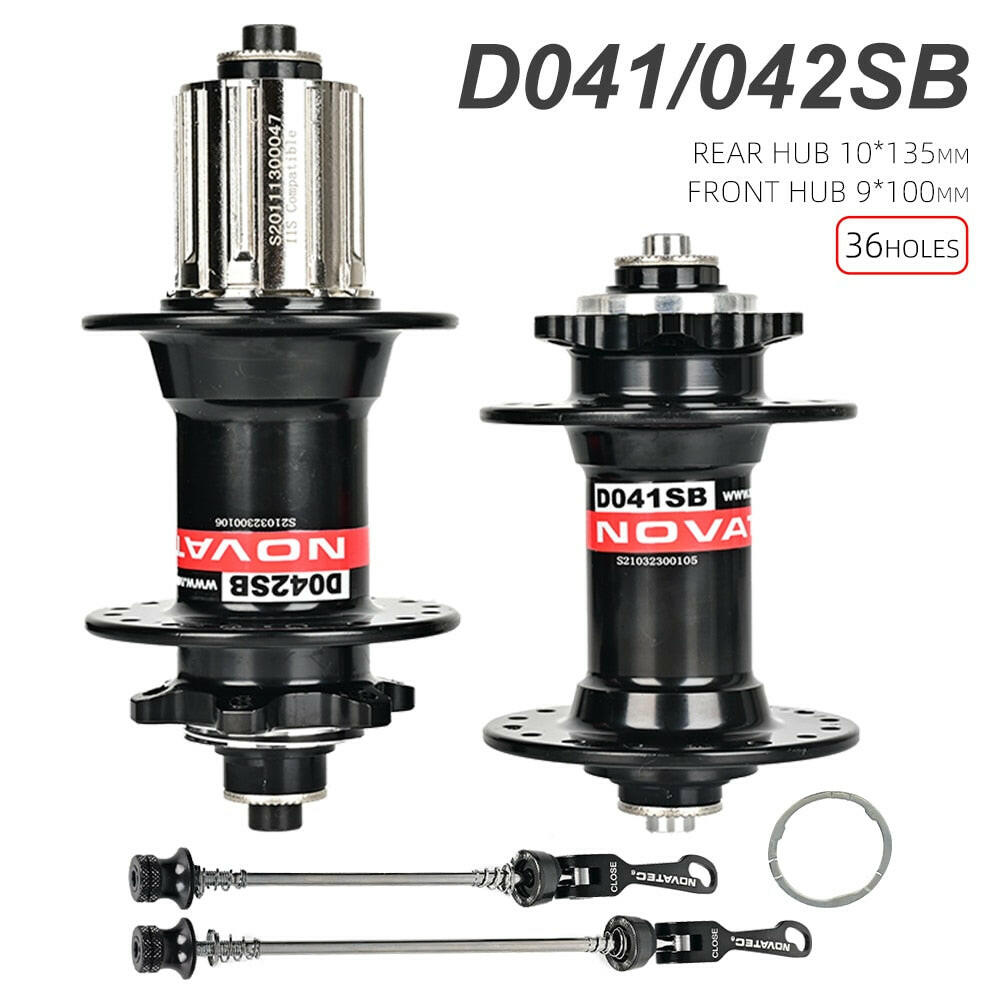 NOVATEC D041SB/D042SB Bicycle Hub 28/32/36 Hole 6-Bolt Disc Brake Mountain Bike Hub for 8/9/10/11/12 Speed HG Structure Cassette-WAYBIKER