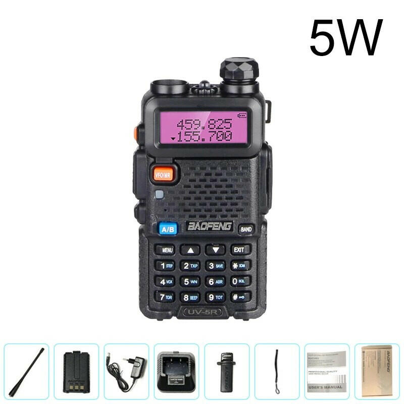 Baofeng UV-5R Walkie Talkie 8/5W Two Way Radio UV5R VHF UHF Dual Band High Power FM Radios Portable Stations Transceiver Hunting-WAYBIKER