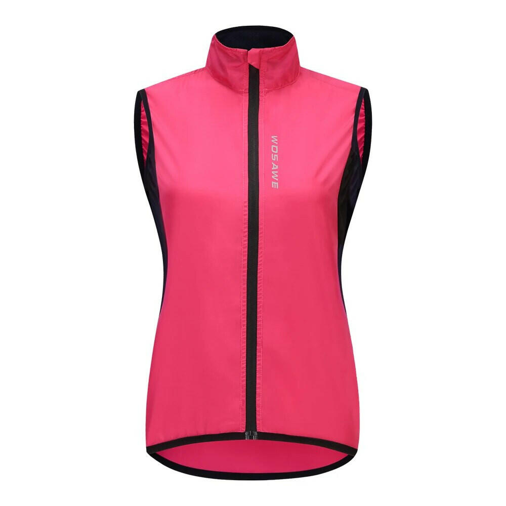 WOSAWE Women's Cycling Jacket Hooded Bike Wind Coat Water Repellent Bicycle Windbreaker Reflective Running Riding Hiking Vest-WAYBIKER