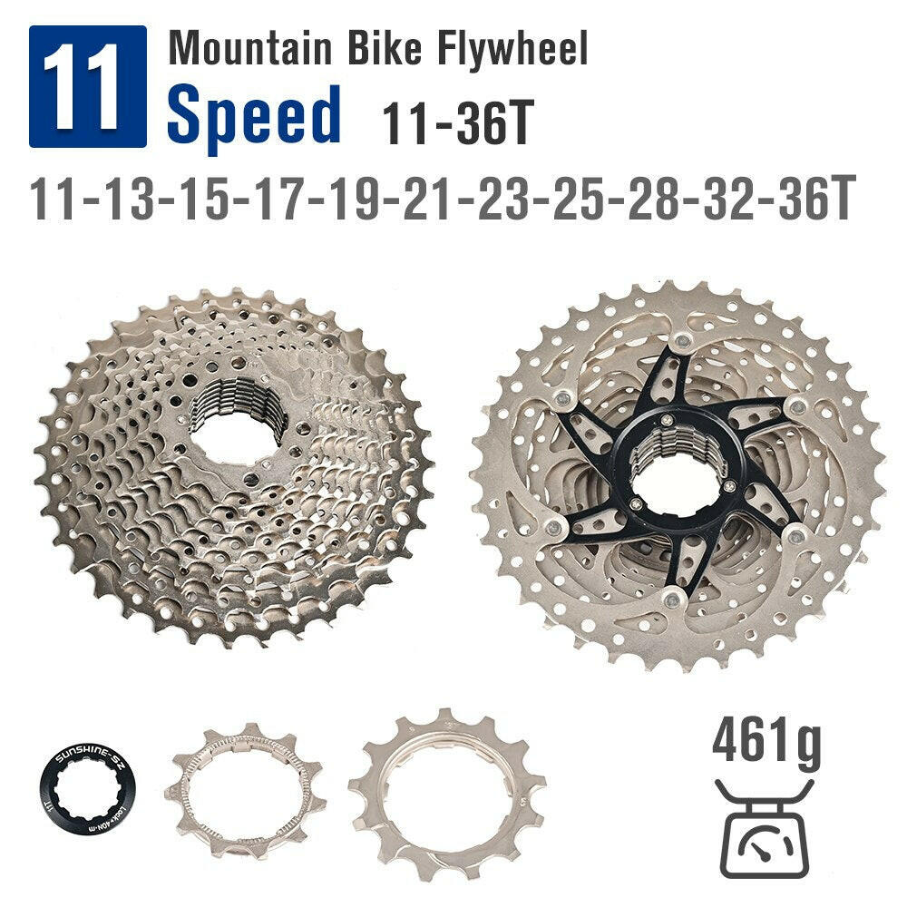 Bicycle Flywheel Sunshine MTB Bike Cassette Freewheel 8 9 10 11 12 Speed 11-32T/36T/40T/42T/50T K7 Sprocket For HG freehub-WAYBIKER
