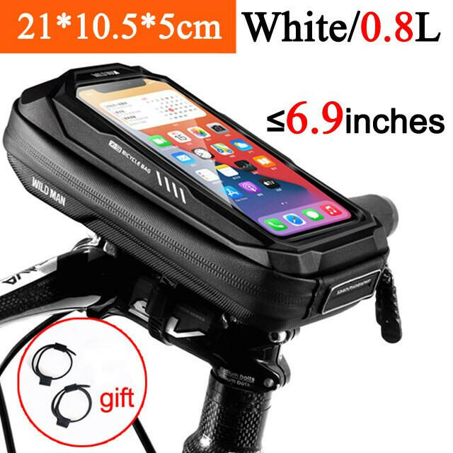New Bike Phone Holder Bag Case 6.9in Mobile Phone Waterproof Cycling Bike Mount  Stand Bag Handlebar MTB Bicycle Accessories-WAYBIKER