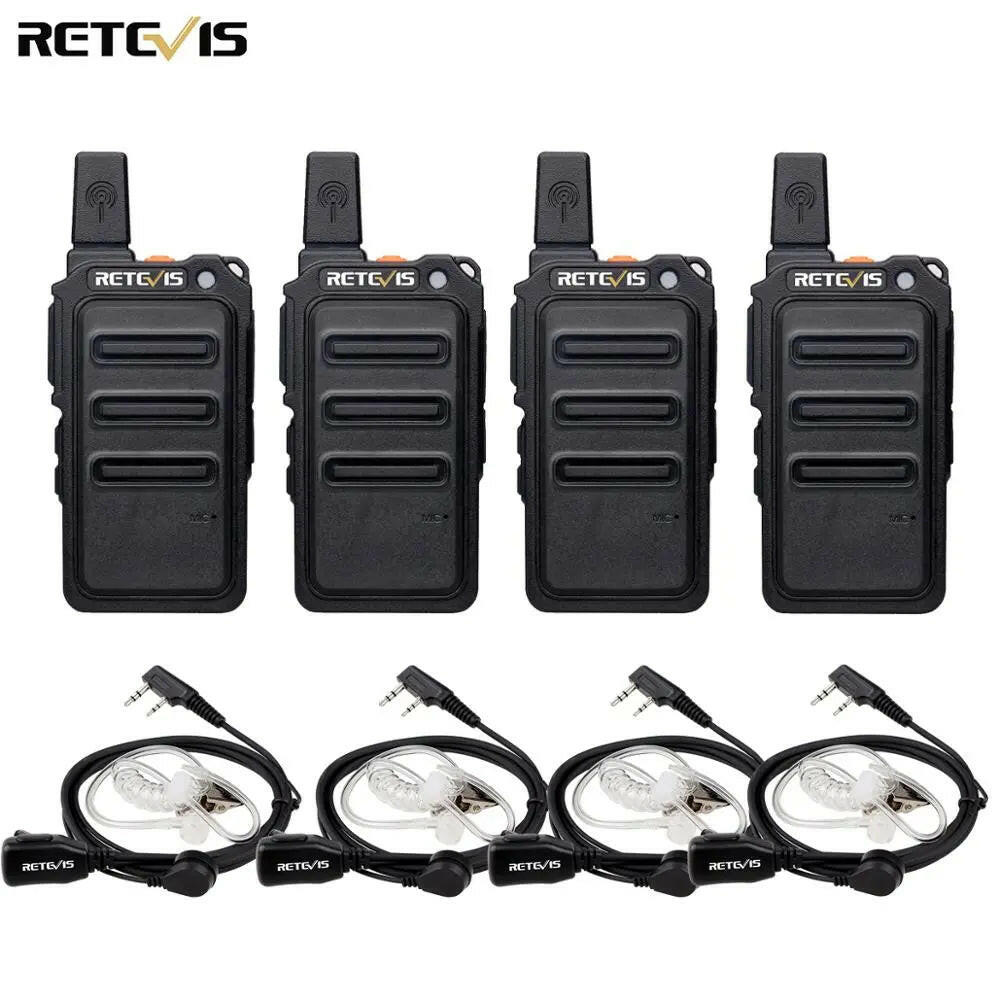 RETEVIS Walkie Talkie 4 Pieces PMR 446 VOX Two-way Radio RT19/RT619 Transceiver Comunicador for Hunting Fishing Hotel Restaurant-WAYBIKER