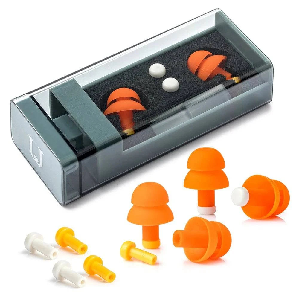 Noise Cancelling Ear Plugs Sound Blocking Earplug Noise Reduction Reusable Storage Case for Sleeping Snoring Shooting Swimming-WAYBIKER