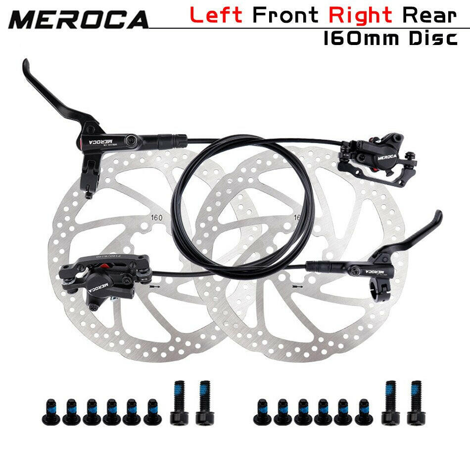 MEROCA Bicycle Brake Hydraulic Disc Bicycle Oil Mountain Bike Brake Front Rear Bike Caliper Clamp Cycling Parts-WAYBIKER