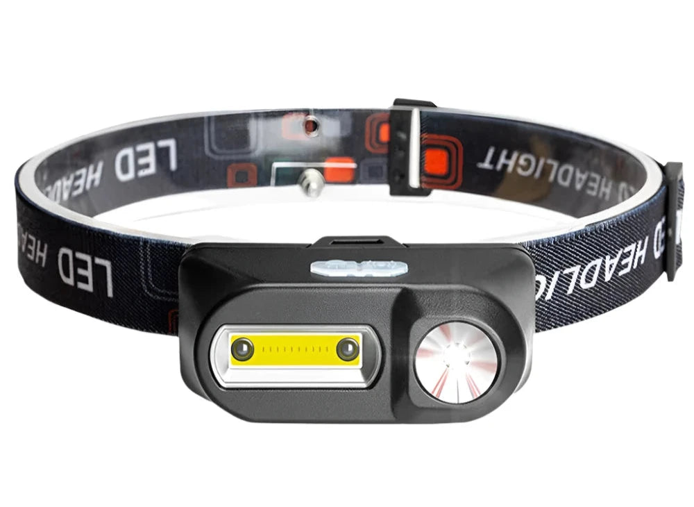 Portable LED Headlamp XPE+COB Headlight IR Induction 18650 Light USB Rechargeable Waterproof Camping Torch Powerful Head Lamp-WAYBIKER