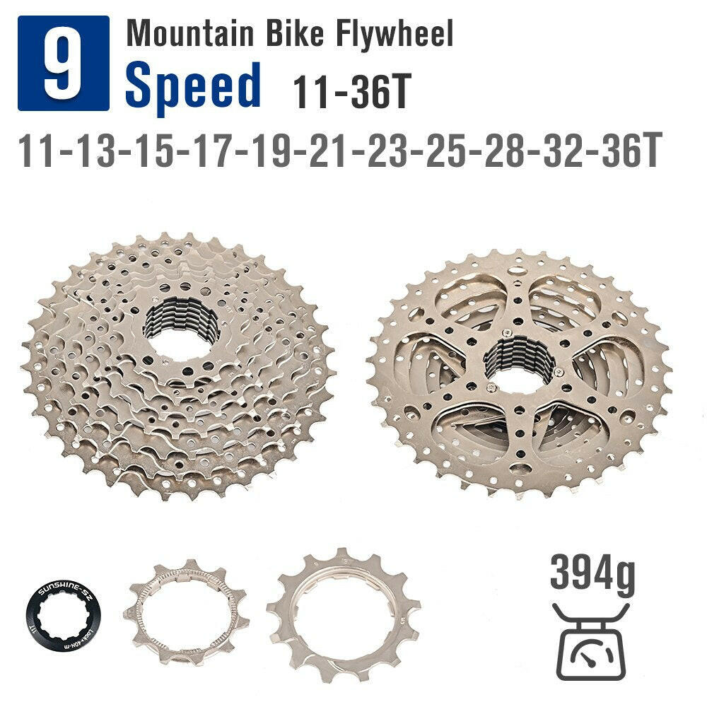 Bicycle Flywheel Sunshine MTB Bike Cassette Freewheel 8 9 10 11 12 Speed 11-32T/36T/40T/42T/50T K7 Sprocket For HG freehub-WAYBIKER