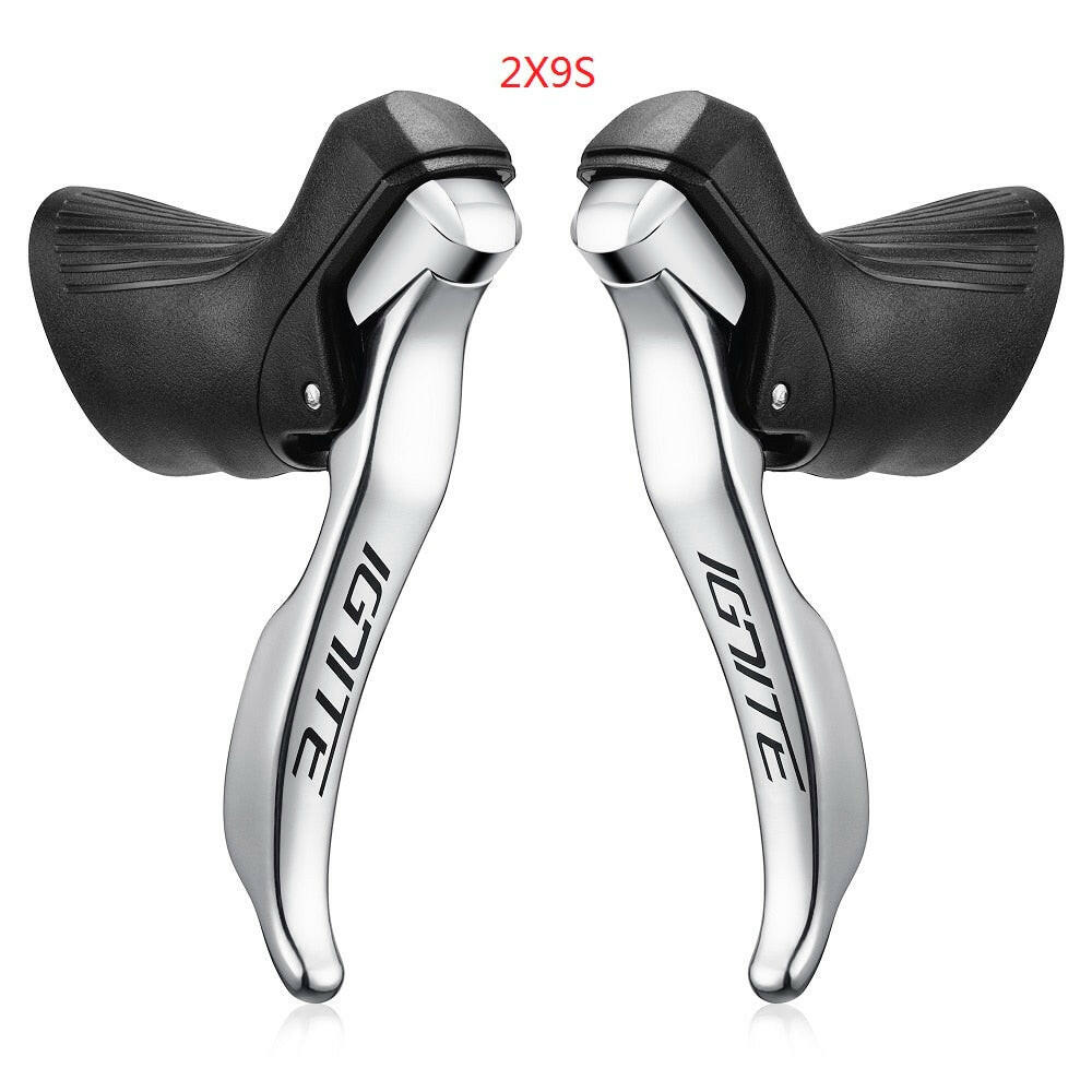 SENSAH silvery Road Bike Shifters  2×8/2×9/2X10/2X11Speed Lever Brake Bicycle Derailleur Compatible for  6800 Claris Sora R8000-WAYBIKER