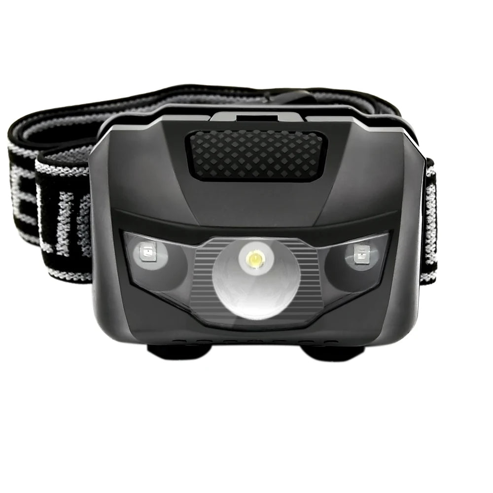 SOLOLANDOR 4 Modes Waterproof Q5 LED Headlamp Red Flash lights Super Bright Headlight Head lamp AAA Torch Lanterna with Headband-WAYBIKER