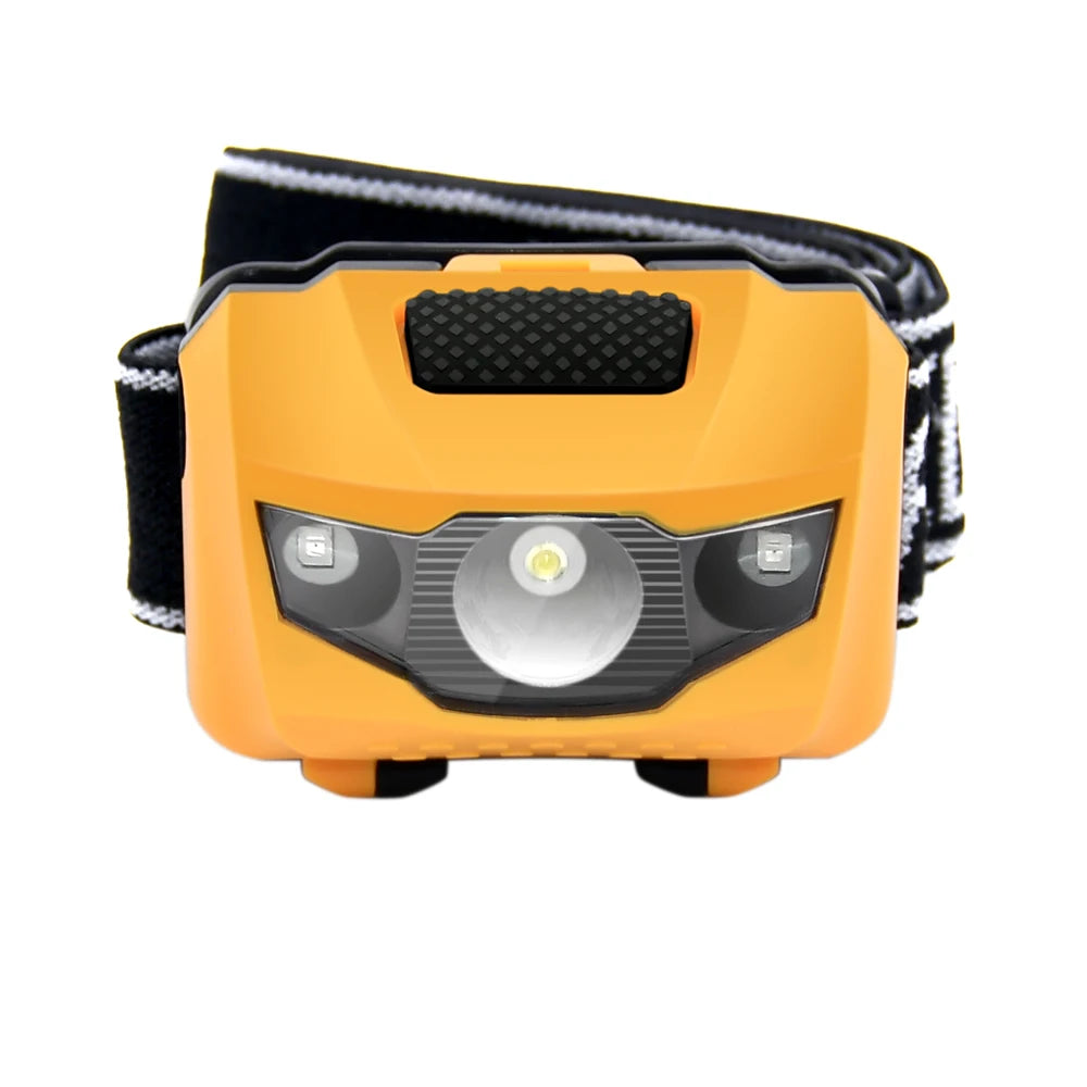 SOLOLANDOR 4 Modes Waterproof Q5 LED Headlamp Red Flash lights Super Bright Headlight Head lamp AAA Torch Lanterna with Headband-WAYBIKER