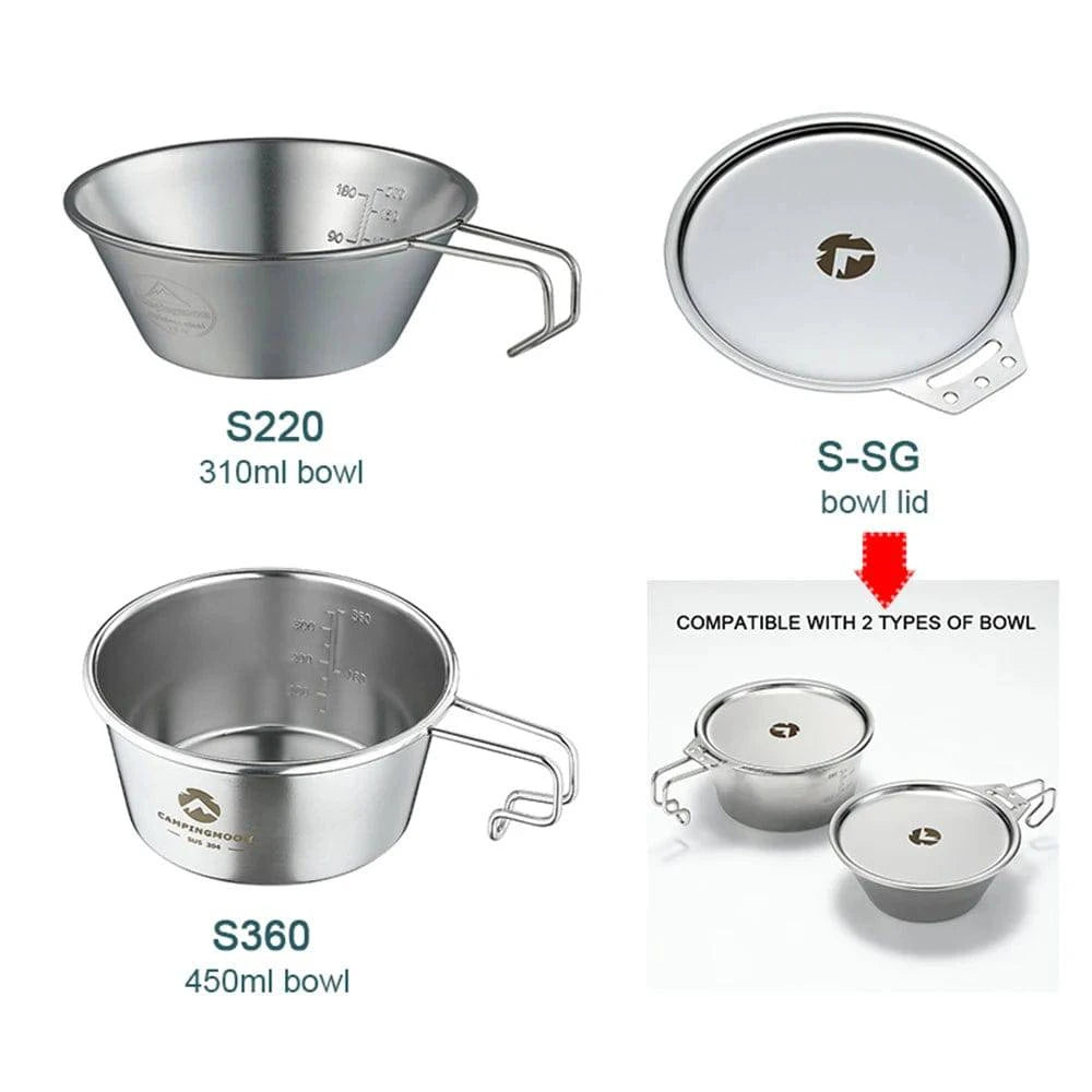 Stainless Steel Camping Sierra Cup Lightweight Compact Camping Pot Hiking Coffee Mug Bowl Cup for Outdoor Hiking Picnic 2021 New-WAYBIKER