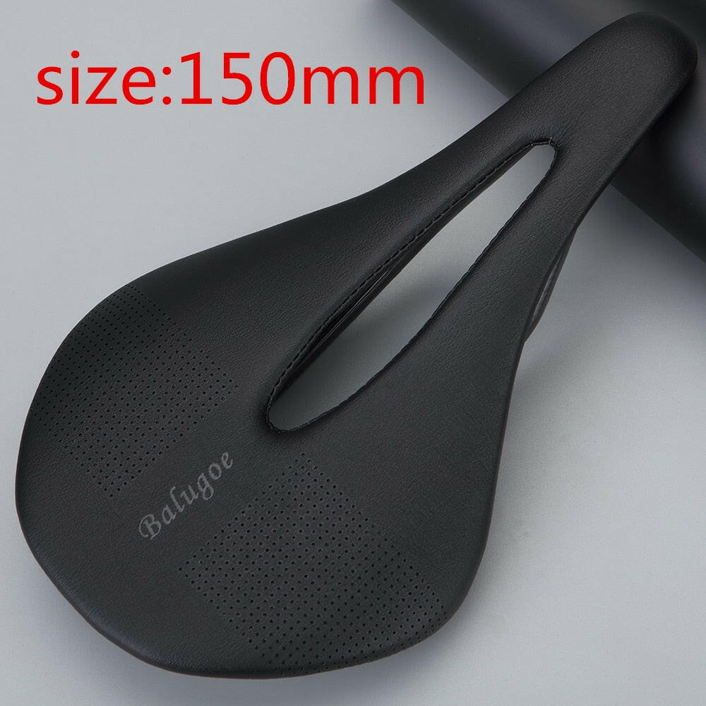 Carbon+Leather Road Bike Saddle MTB Bicycle Saddles Mountain Bike Racing Saddle PU Breathable Soft Seat Cushion Carbon Rails-WAYBIKER