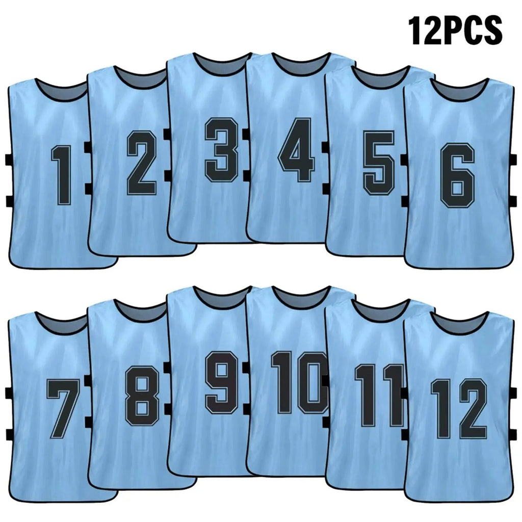 Soccer Pinnies Quick Drying Football Team Jerseys Youth Sports Scrimmage Soccer Team Training Numbered Bibs Practice Sports Vest-WAYBIKER
