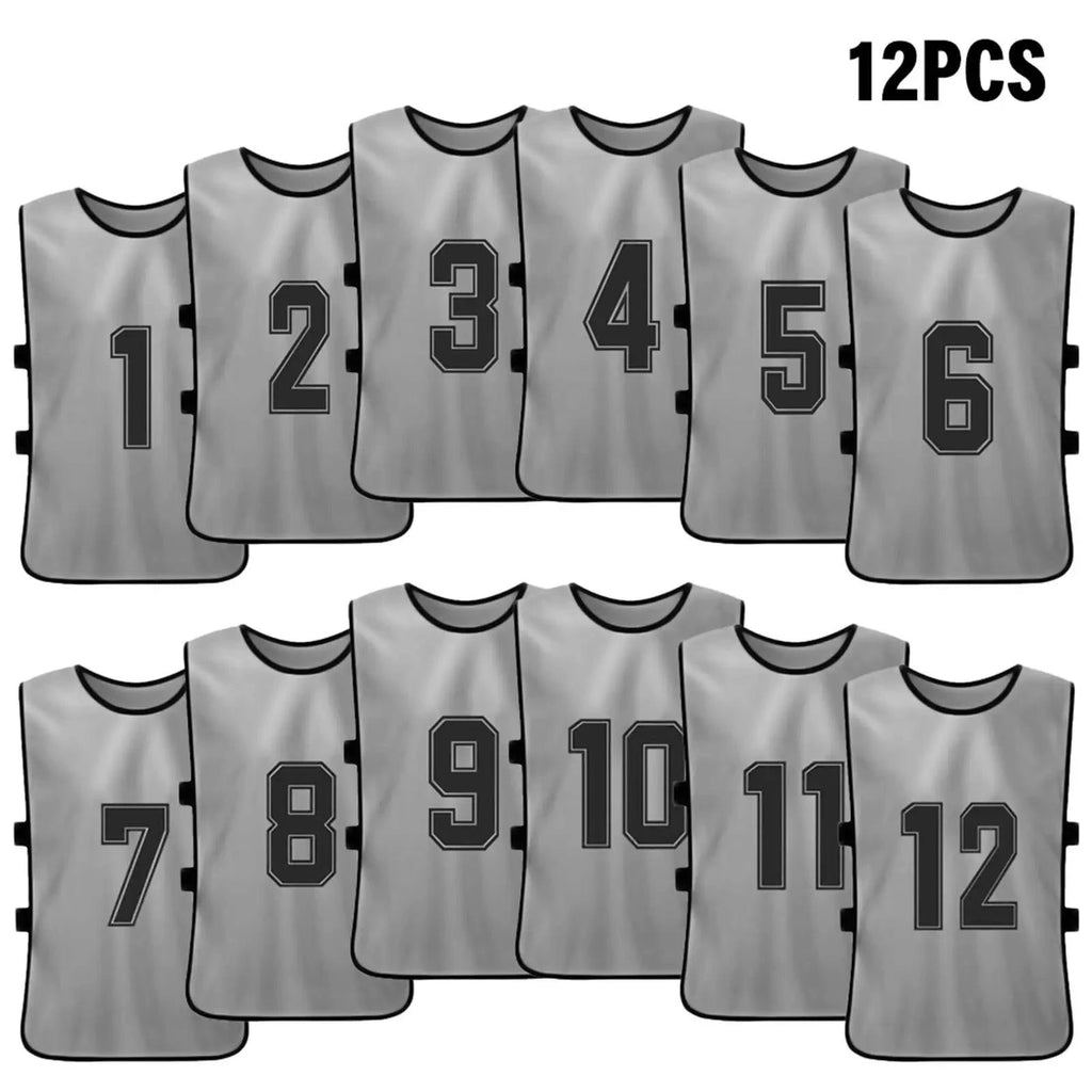 Soccer Pinnies Quick Drying Football Team Jerseys Youth Sports Scrimmage Soccer Team Training Numbered Bibs Practice Sports Vest-WAYBIKER