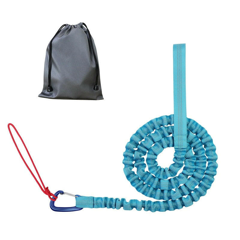 Kids Tow Rope Child Bike Stretch Bungee Cord Compatible With All Mountain Bikes Hooks For Heavy Duty Car Emergency Off Road-WAYBIKER