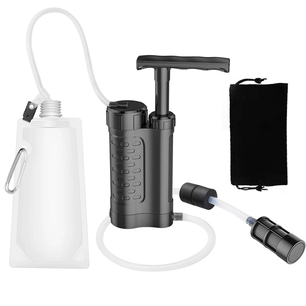 3000L Water Purifier Pump Water Filtration System with Bladder 0.01 Micron Filter for Outdoor Camping Hiking Emergency Survival-WAYBIKER