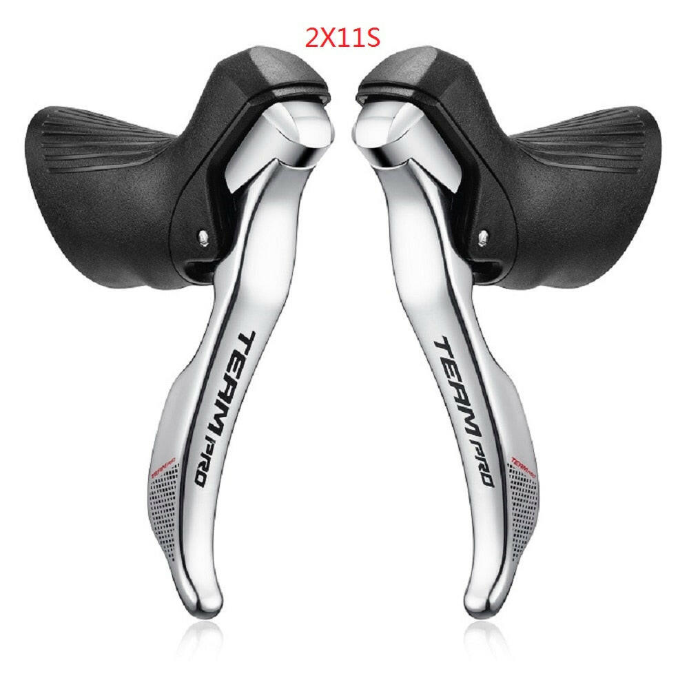 SENSAH silvery Road Bike Shifters  2×8/2×9/2X10/2X11Speed Lever Brake Bicycle Derailleur Compatible for  6800 Claris Sora R8000-WAYBIKER