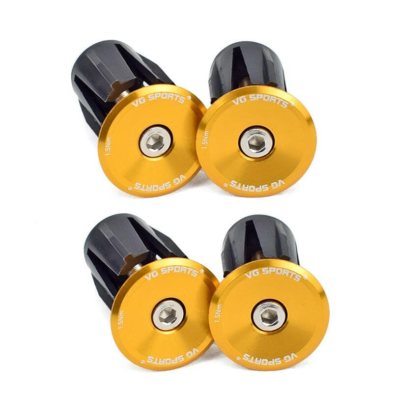 VG sports 1 pair Bike Grip Handle Bar End Cap Aluminium Alloy MTB Handlebar Grips Plugs Caps for Bicycle Handlebar Accessories-WAYBIKER