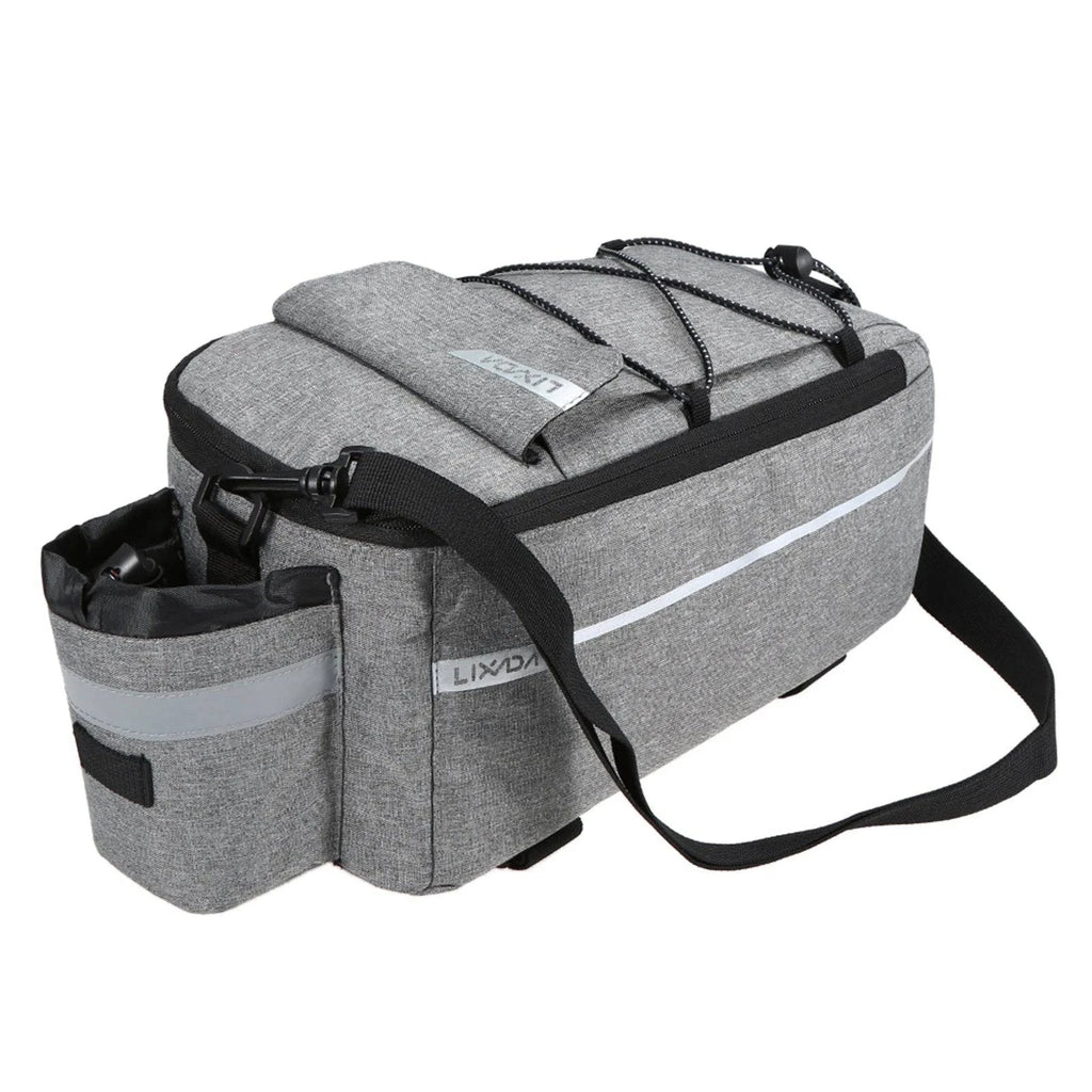Lixada Insulated Trunk Cooler Bag Cycling Bicycle Rear Rack Storage Luggage Bag Reflective MTB Bike Pannier Bag Shoulder Bag-WAYBIKER
