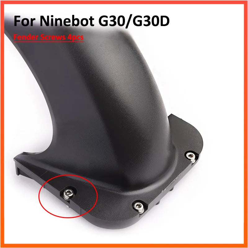 Rear Wheel Fender Mounting Bolt Screw For Ninebot MAX G30 G30D KickScooter 4pcs Screws Wth Wrench Tool-WAYBIKER