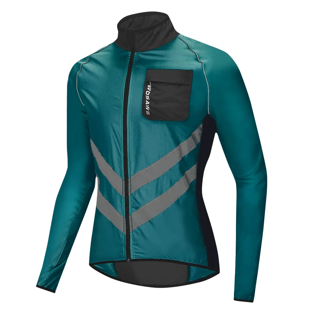 WOSAWE Men's Cycling Jacket High Visibility MultiFunction Jersey Road MTB Bike Bicycle Windbreaker Windproof Quick Dry Jacket-WAYBIKER