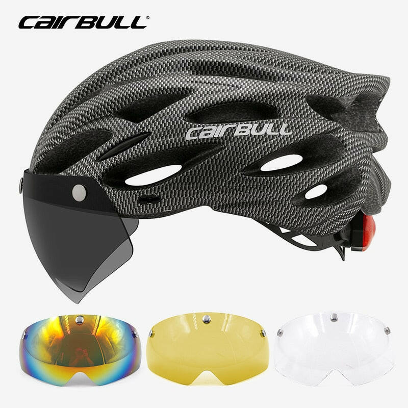 Cycling Helmet Light Road Mtb Mountain Bike Bicycle Led Helmet 54-62cm for Men Women Visored Bicycle Helmet Casco Accesorios-WAYBIKER