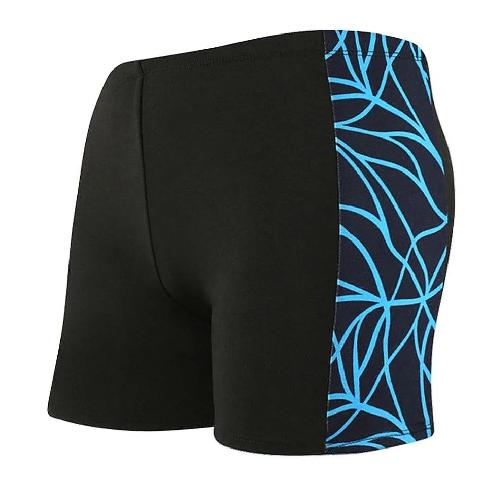 Men's Swimming Trunks Quick Dry Breathable Swimsuit High Elastic Boxer Swimwear Underwear for Summer Beach Surfing Water Sports-WAYBIKER