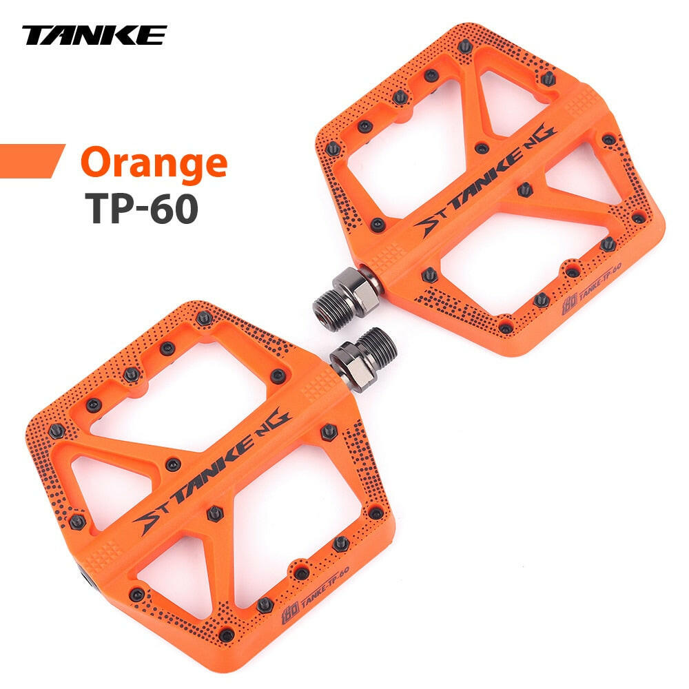 TANKE MTB Bike Nylon Pedal Mountain Bike Widen Non-slip DU+1 Bearing Bicycle MTB Off-road Cycling Accessories Universal-WAYBIKER