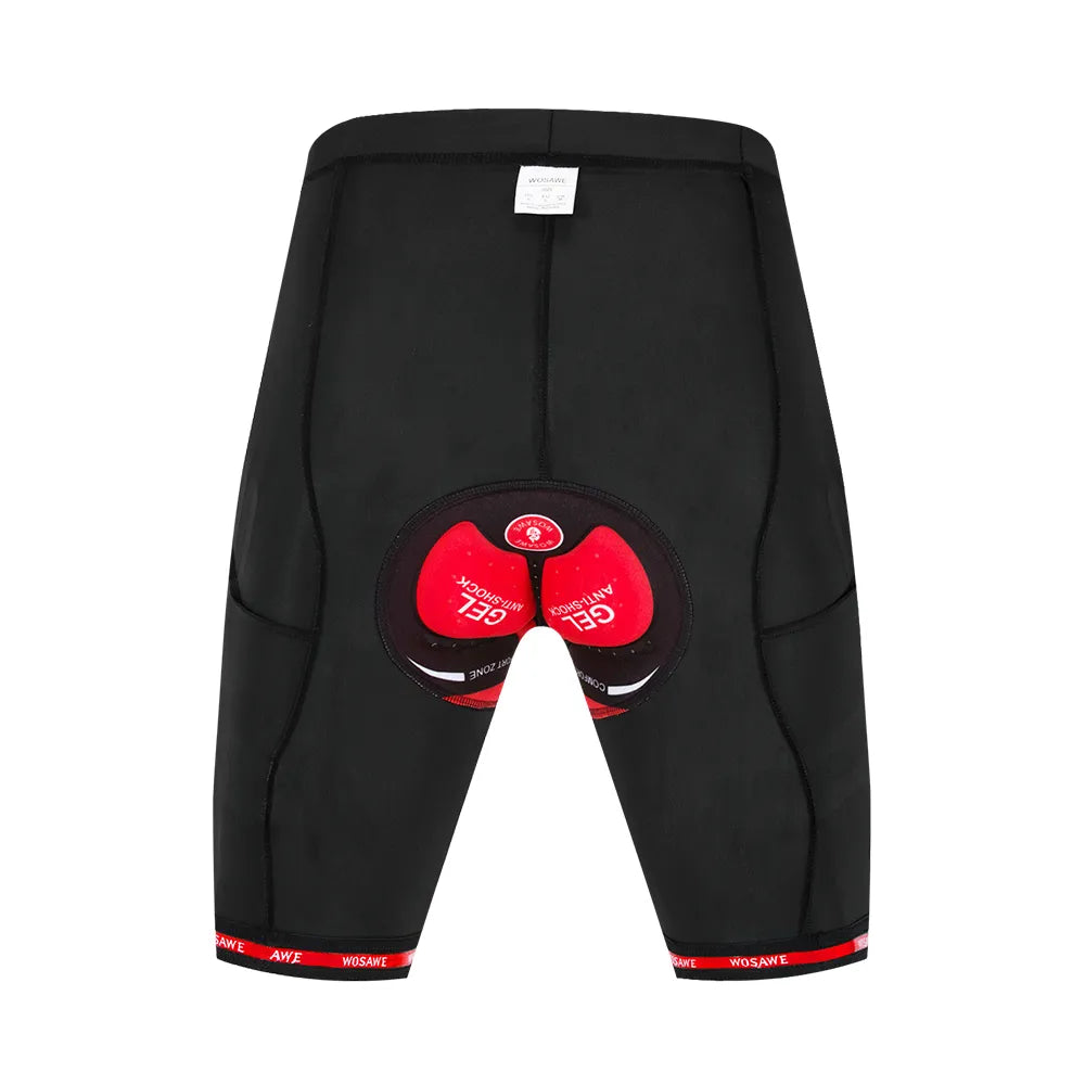 WOSAWE Reflective 5D Padded Cycling Shorts Shockproof MTB Bicycle Shorts Road Bike Shorts Ropa Ciclismo Tights For Men Women-WAYBIKER