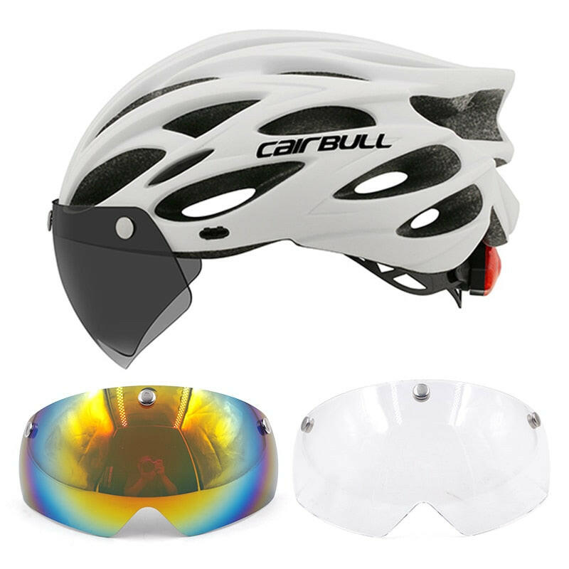 Cycling Helmet Light Road Mtb Mountain Bike Bicycle Led Helmet 54-62cm for Men Women Visored Bicycle Helmet Casco Accesorios-WAYBIKER