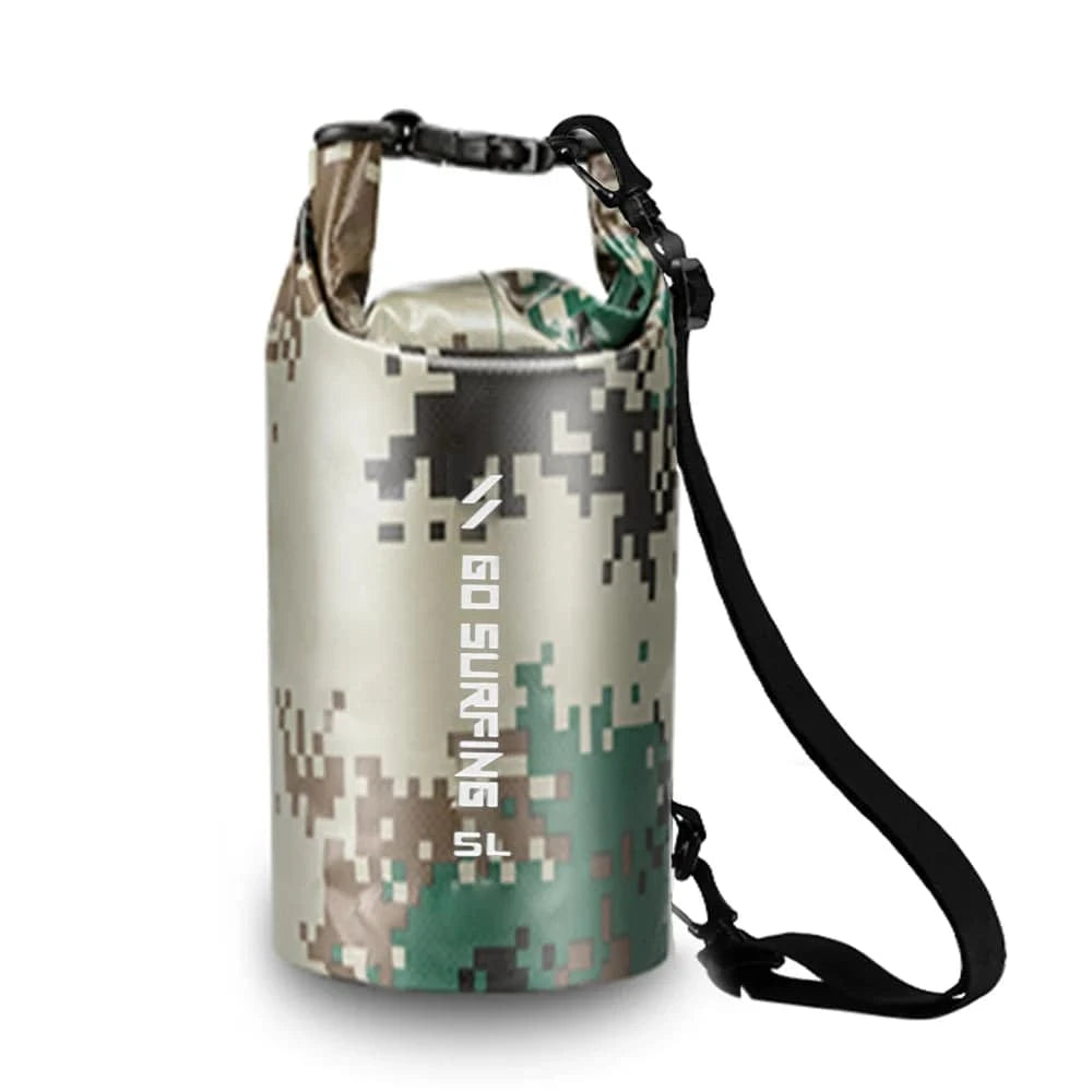 5L/10L/20L PVC Waterproof Dry Bag Roll Top Dry Sack Floating Diving Foldable Bags for Camping Hiking Kayaking Rafting Boating-WAYBIKER