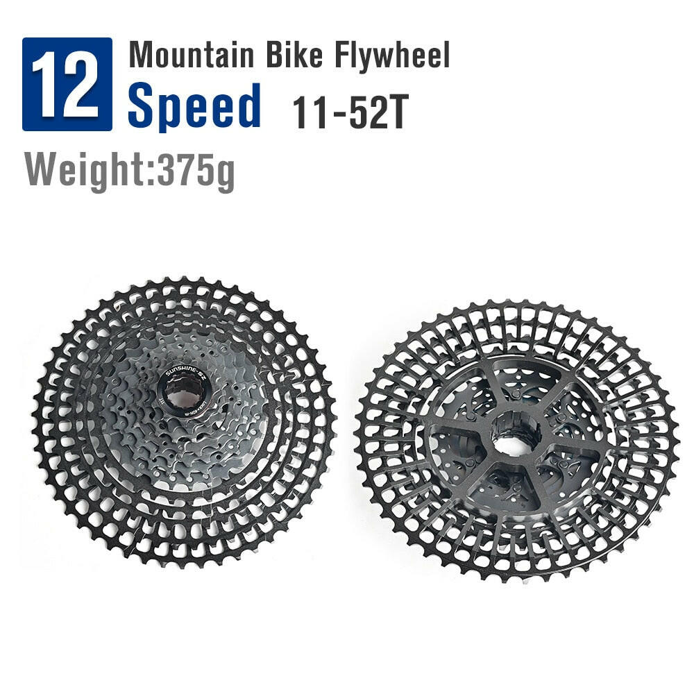 Bicycle Flywheel Sunshine MTB Bike Cassette Freewheel 8 9 10 11 12 Speed 11-32T/36T/40T/42T/50T K7 Sprocket For HG freehub-WAYBIKER